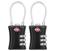 Oderra Candado Taquilla, 2 X TSA Candados para Equipaje de 3 DíGitos, Seguridad Candado Combinacion, Adecuado para Maleta, Mochila de Viaje, Maleta