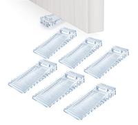 Oderra - Puerta de suelo de PVC 6 piezas ajustable en altura y apilable, bloque de puerta para todo tipo de puertas y suelos, transparente