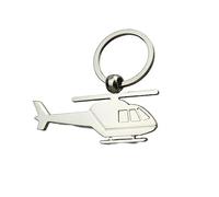 ODETOJOY Plata Llavero de Metal con diseño de helicóptero llavero para niños