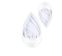 ODETOJOY Quilling Papel Blanco 7mm un Solo Color, Tiras de Papel Quilling 7mm Herramienta de Manualidades de Papel, 240 unids 52 cm