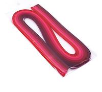 ODETOJOY Quilling Paper Gradient Quilling Tiras de 5 mm, papel filigrana, rampas cromáticas Crescendo 120 piezas de longitud 53 cm (rojo)