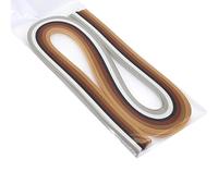 ODETOJOY Quilling Paper Gradient Quilling Tiras de 5 mm, papel filigrana, rampas cromáticas Crescendo 120 piezas de longitud 53 cm (marrón)