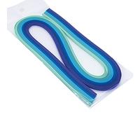 ODETOJOY Quilling Paper Gradient Quilling Tiras de 5 mm, papel filigrana, rampas cromáticas Crescendo 120 piezas de longitud 53 cm (azul)