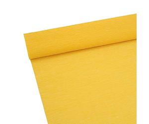 ODETOJOY - Rollo de papel crepé de de 70 g para hacer flores, blanco, verde, rosa, hojas de papel crepé, 25,4 cm de ancho, 2,4 m de largo (amarillo dorado)