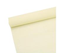 ODETOJOY Rollo de papel crepé de de 70 g para hacer flores, hojas de papel crepé blanco, verde, rosa, 10 pulgadas de ancho, 8 pies de longitud (beige amarillo pálido)