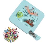 ODETOJOY Tablero de Hacer Filigrana con Almacenaje de Pernos Azul Claro Guía de Cuadrícula para Manualidad de Papel Enrollador Cuadro Herramienta de Quilling (AZUL)