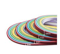 ODETOJOY Tiras de papel de filigrana de 3 mm, 5 mm, 10 mm, 7 mm, 36 colores, 180 tiras de papel de origami, longitud de arte de 21 pulgadas (3/5/7/10 mm, juego de 36 colores)