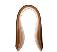 ODETOJOY Tiras de papel de filigrana multicolor de 1/5 pulgadas, tiras de filigrana de 5 mm, 90 unidades/juego de tonos oscuros a claros (surtido de tonos marrones)