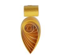 ODETOJOY Tiras de Papel de Quilling Dorado 5 mm - Efecto Brillante, 60 Unidades, 54 cm - Ideal para Artesanías