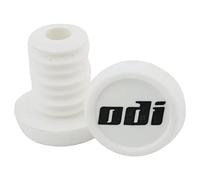 ODI Bar End Plug para 13549701 Tapón 1 par (2ST) + Fan tic26 Sticker (Color Blanco)