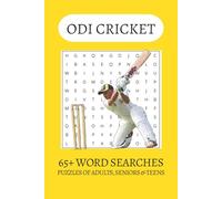 ODI Cricket Word Search Puzzle Book: Word Searches with Easy to Read Print about ODI Cricket, Cricket, Sport and more | 6x9 inches| 65+ puzzles . . . Gift for Vacations, Holiday and Free Times