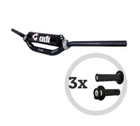 ODI Kit de manillar - CFT Pum MX + 3 pares de puños MX V2 Lock-On Half-Waffled, blanco