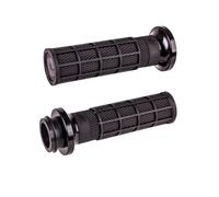 ODI V-Twin Lock-On™ Hart-Luck Signature Juego de Empuñadura Completa Waffle (Acelerador por Cable) - Harley Davidson 2008-, negro