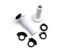 ODI V2 Lock-On Sin Aletas De Waffle - Blanco Puños Para Moto Street