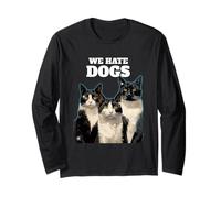 Odiamos a los Perros (gráfico Divertido de Gatos) Manga Larga