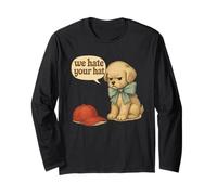 Odiamos tu Sombrero Divertido Cachorro Vintage demócrata político Manga Larga