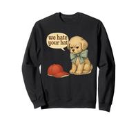 Odiamos tu Sombrero Divertido Cachorro Vintage demócrata político Sudadera