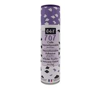 Odif - Pegamento Reposicionable para Tela 707 en Spray - Ideal para colocar diseños textiles, parches de plantilla, fabricado en Francia sin ácido - Spray de 250 ml
