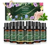 ODIFRIG Aceites Esenciales para Difusor 6x10ml - Set de Aromaterapia Natural para Humidificador, Relajación, Spa en Casa, Bienestar y Fragancia Hogar