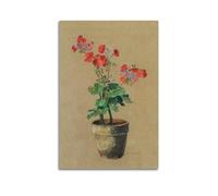 Odilon Redon-Geranios en una maceta, pósteres impresos en lienzo, arte decorativo para la pared, dormitorio, moderno, impresión artística para el hogar, 50 x 75 cm