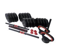 Odin Basic Juego de mancuernas ajustables 40 kg 3 en 1 (incluye barra y kettlebell)