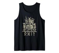 Odin Lobos Cuervos Odin Wotan Vikingo nórdico Dios Viking Camiseta sin Mangas