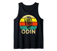 Odin - Micrófono Retro con Nombre de música de los años 80 Vintage para Hombres y niños Camiseta sin Mangas