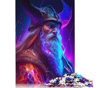 Odin Norse Mythology Puzzle Imposible, desafío for Adults Entretenimiento Creativo 1000 piezas Obra De Arte De Juego De Para Adultos Y Niños Mayores de 12 Años 1000 piezas (38 x 26 cm)