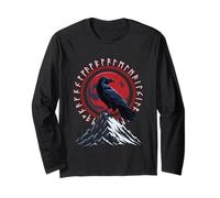 Odin Ravens Huginn & Muninn Vegvísir Vikings Mito Manga Larga