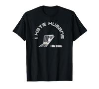 Odio a la Gente Amor Trenes Nerd Autista Asperger Camiseta