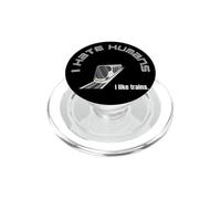 Odio a la Gente Amor Trenes Nerd Autista Asperger PopSockets PopGrip para MagSafe