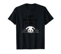Odio a la Gente de la mañana Panda - Ambiente sarcástico soñoliento Camiseta