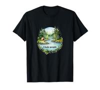 Odio a la gente divertida para los amantes de la naturaleza viajes en solitario salvaje Camiseta