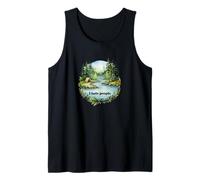 Odio a la gente divertida para los amantes de la naturaleza viajes en solitario salvaje Camiseta sin Mangas