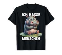 Odio A LA Gente. NILPFERD Hippo Misantroph Odiador de Personas Camiseta