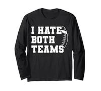 Odio a los Dos Equipos Divertido Fan del fútbol Manga Larga