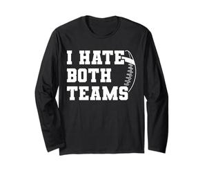 Odio a los Dos Equipos Divertido Fan del fútbol Manga Larga