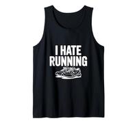 Odio Correr Divertido Entrenamiento Motivacional Fitness Camiseta sin Mangas