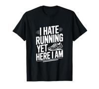 Odio Correr Pero aquí Estoy Divertido Humor Fitness Camiseta