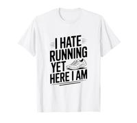 Odio Correr Pero aquí Estoy Divertido Humor Fitness Camiseta