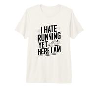 Odio Correr Pero aquí Estoy Divertido Humor Fitness Camiseta Premium