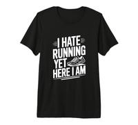 Odio Correr Pero aquí Estoy Divertido Humor Fitness Camiseta Premium