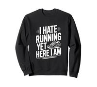 Odio Correr Pero aquí Estoy Divertido Humor Fitness Sudadera