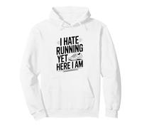 Odio Correr Pero aquí Estoy Divertido Humor Fitness Sudadera con Capucha