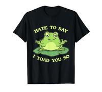 Odio Decir Que te traigo Tan Divertido, Rana, Sapo, Animal, Amante de Las Ranas Camiseta gráfica económica, Hombre, Negro, M