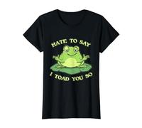 Odio Decir Que te traigo Tan Divertido, Rana, Sapo, Animal, Amante de Las Ranas Camiseta gráfica económica, Mujer, Negro, XS