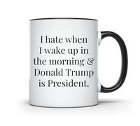 Odio Despertarme Por La Mañana Taza Chic Taza De Café Duradero Tazas De Desayuno Para Bebidas Frías Y Calientes Escuela Espresso 330Ml