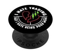 Odio el comercio, pero odio ser pobre más - Divertido PopSockets PopGrip Adhesivo