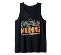 Odio el Divertido Humor Retro del Trabajo de los Lunes por la mañana Camiseta sin Mangas
