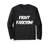 Odio el fascismo Texto divertido Cita de lucha contra el fascismo Manga Larga